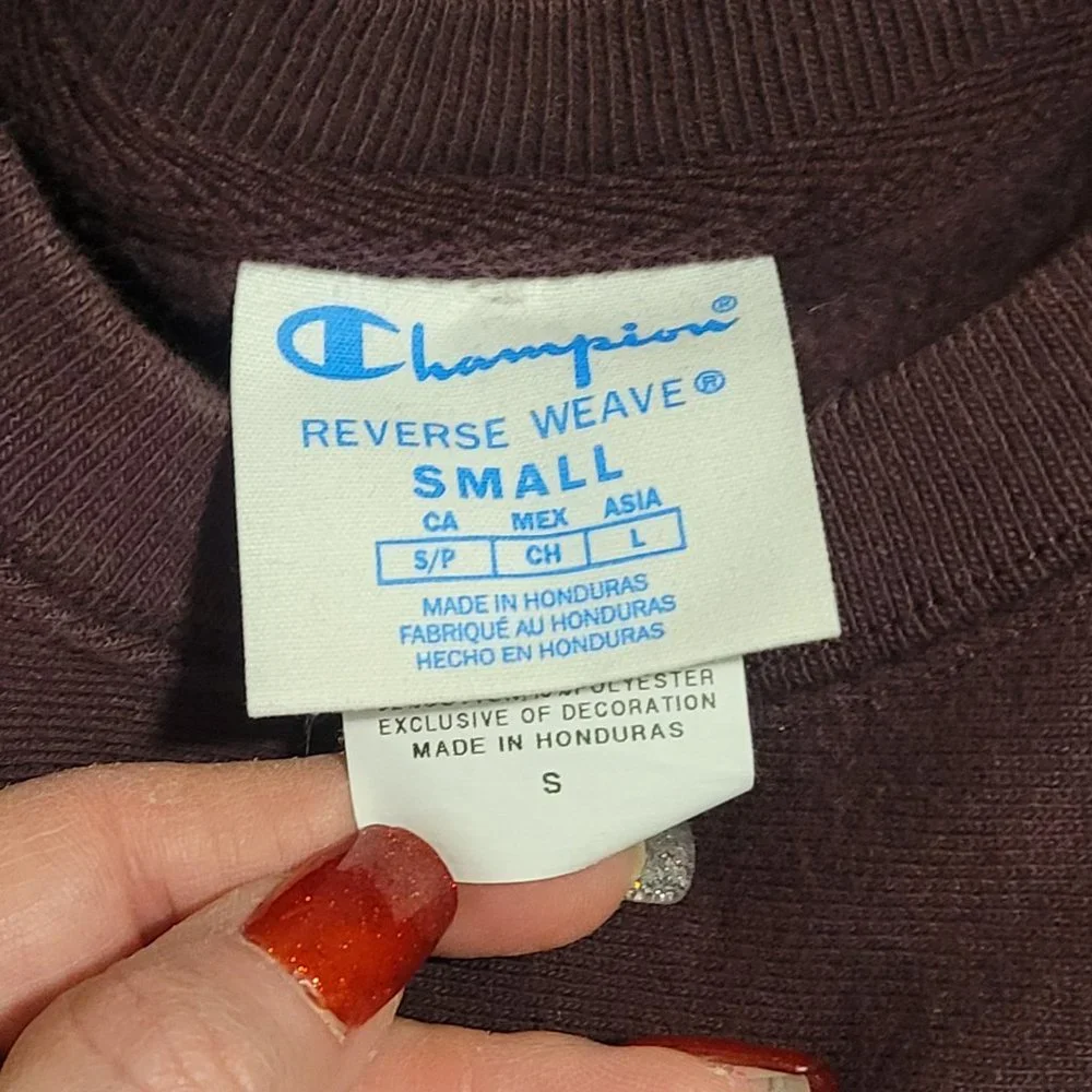 Champion Women's Reverse Weave Pullover Crewneck Sweatshirt Size Small - Picture 4 of 9